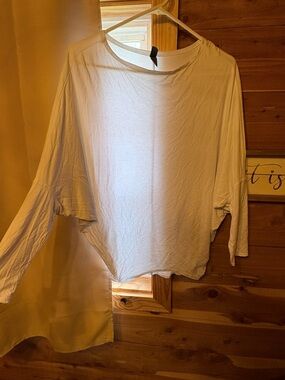 Alya Cream Relaxed Long Sleeve Women's Top